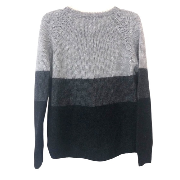 Magaschoni Crewneck Mohair Wool Block Sweater SZ S Monochrome Mood: Trio-Toned - Picture 4 of 8